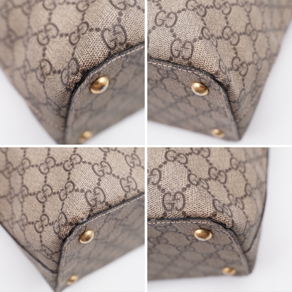 BW28 💕 Gucci GG Supreme Canvas and Leather Tote - Picture 8 of 14